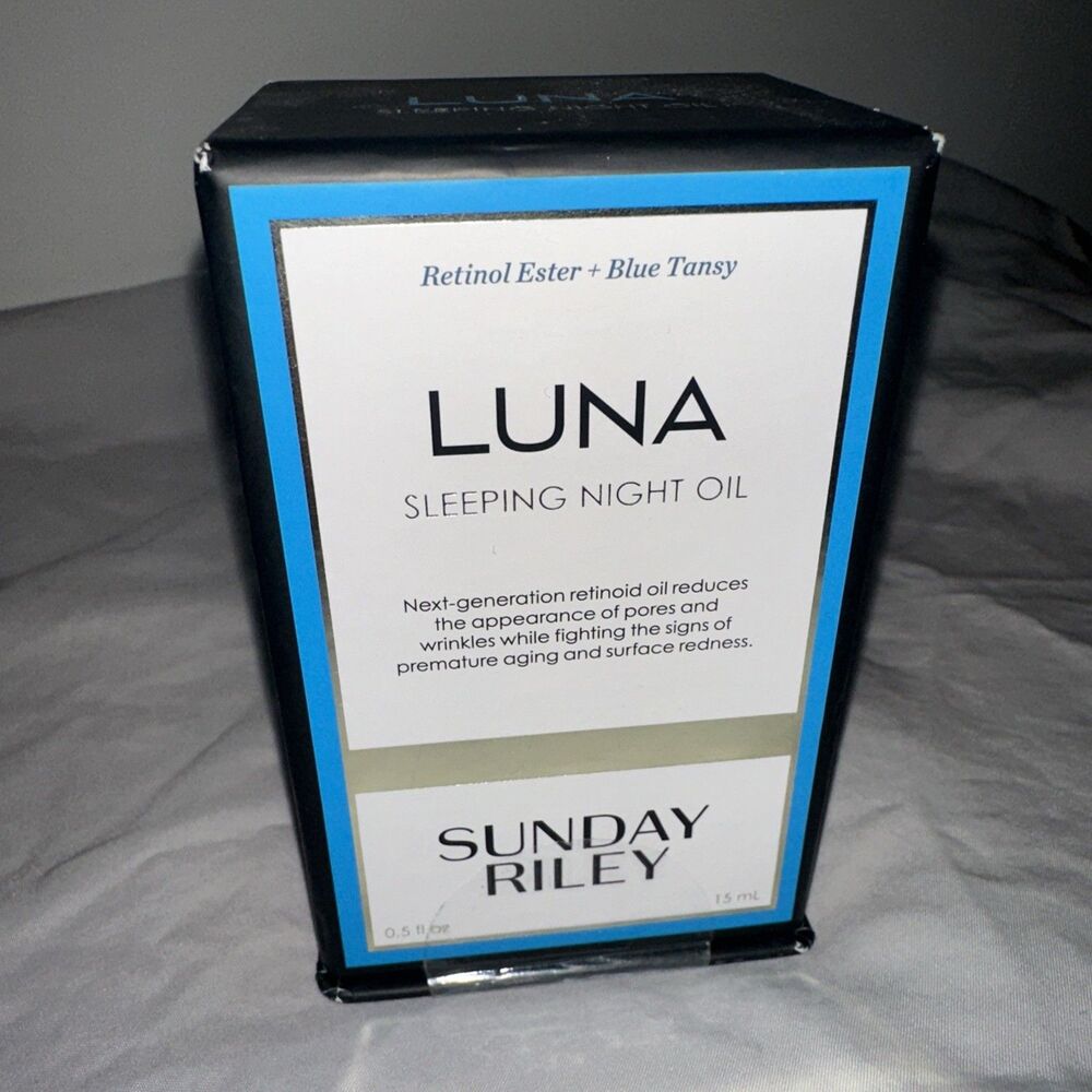 Sunday Riley Luna Sleeping Night Oil Retinol Ester + Blue Tansy 0.5oz 15 ml New